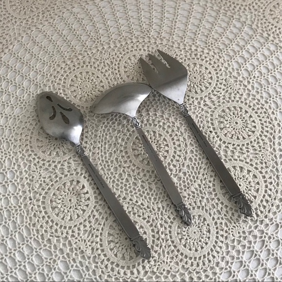 Vintage International Stainless 3 Piece Serving Set - Picture 2 of 3